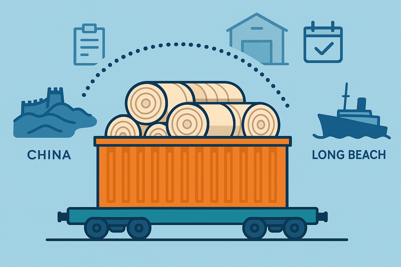 Open Top FCL detention prevention for textiles from China to Long Beach