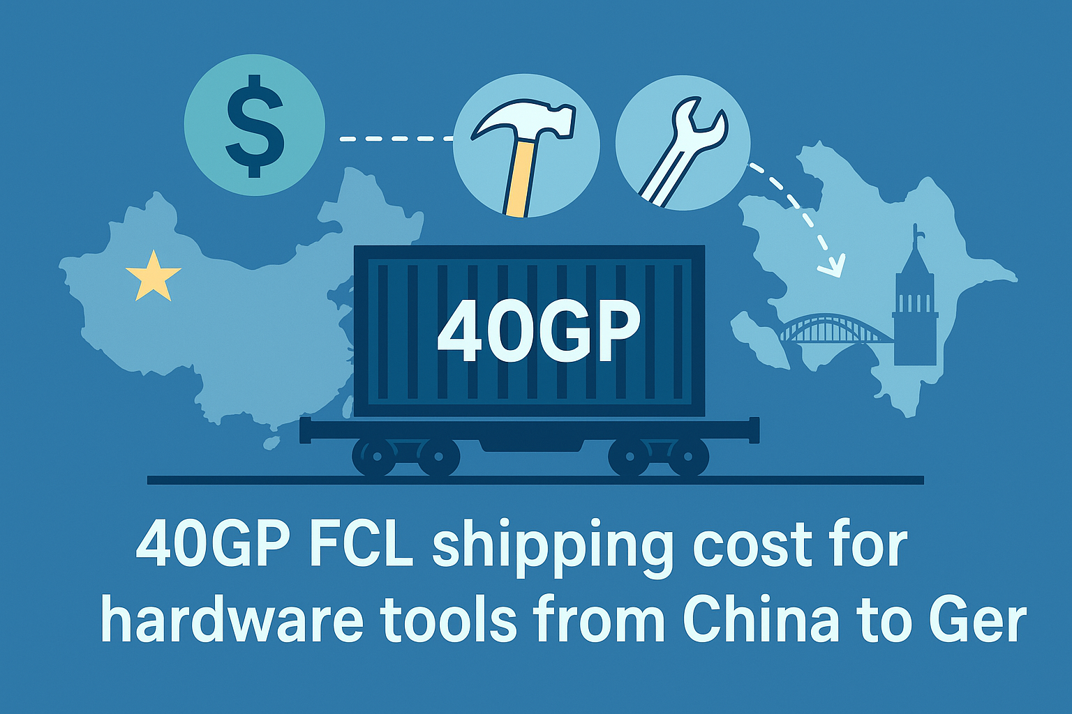 40GP FCL shipping cost for hardware tools from China to Georgia