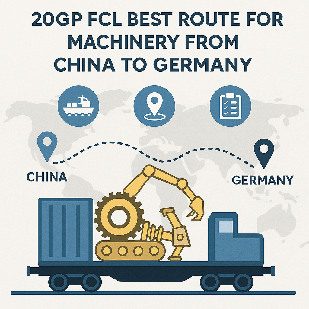 20GP FCL best route for machinery from China to Germany