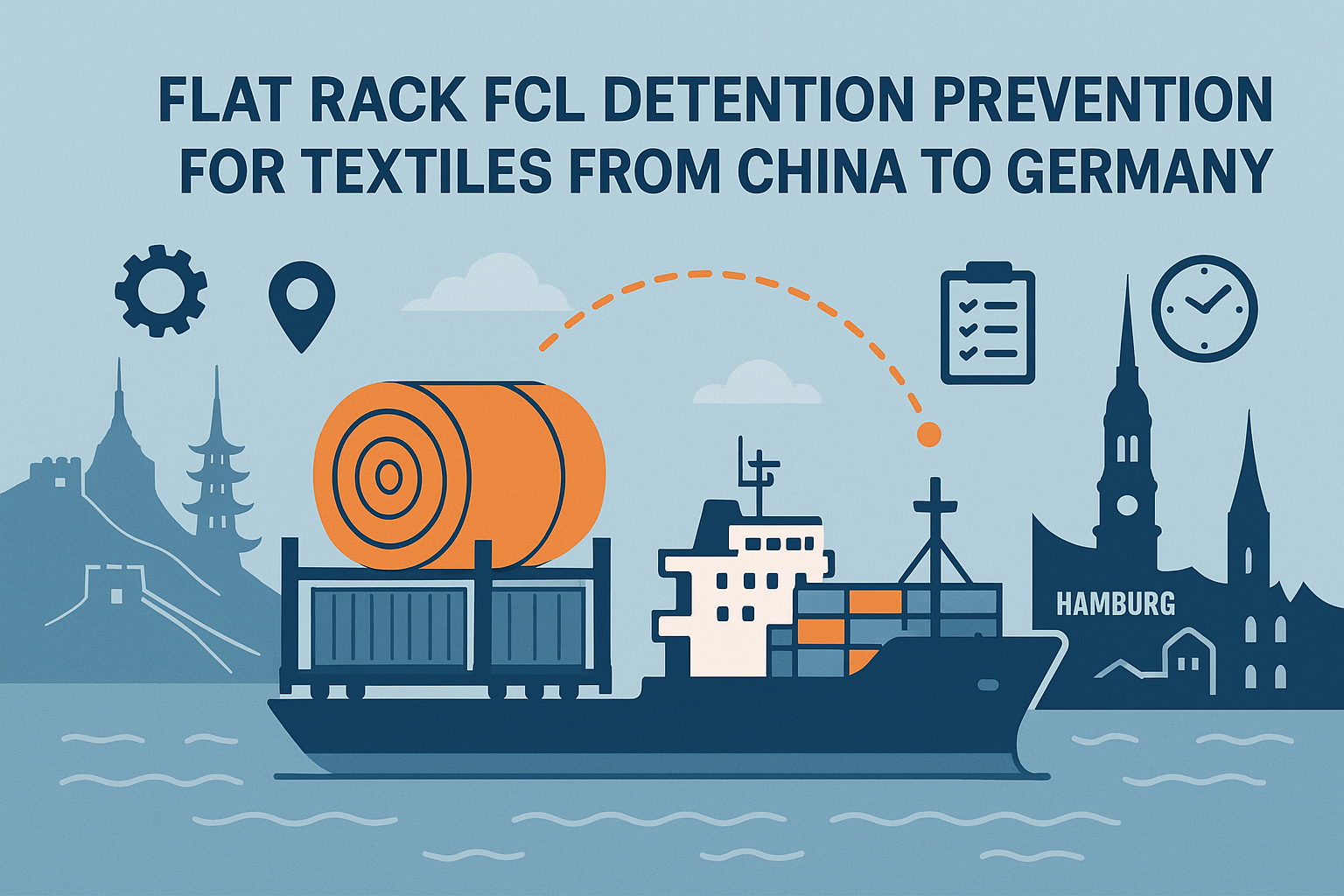 Flat Rack FCL detention prevention for textiles from China to Germany