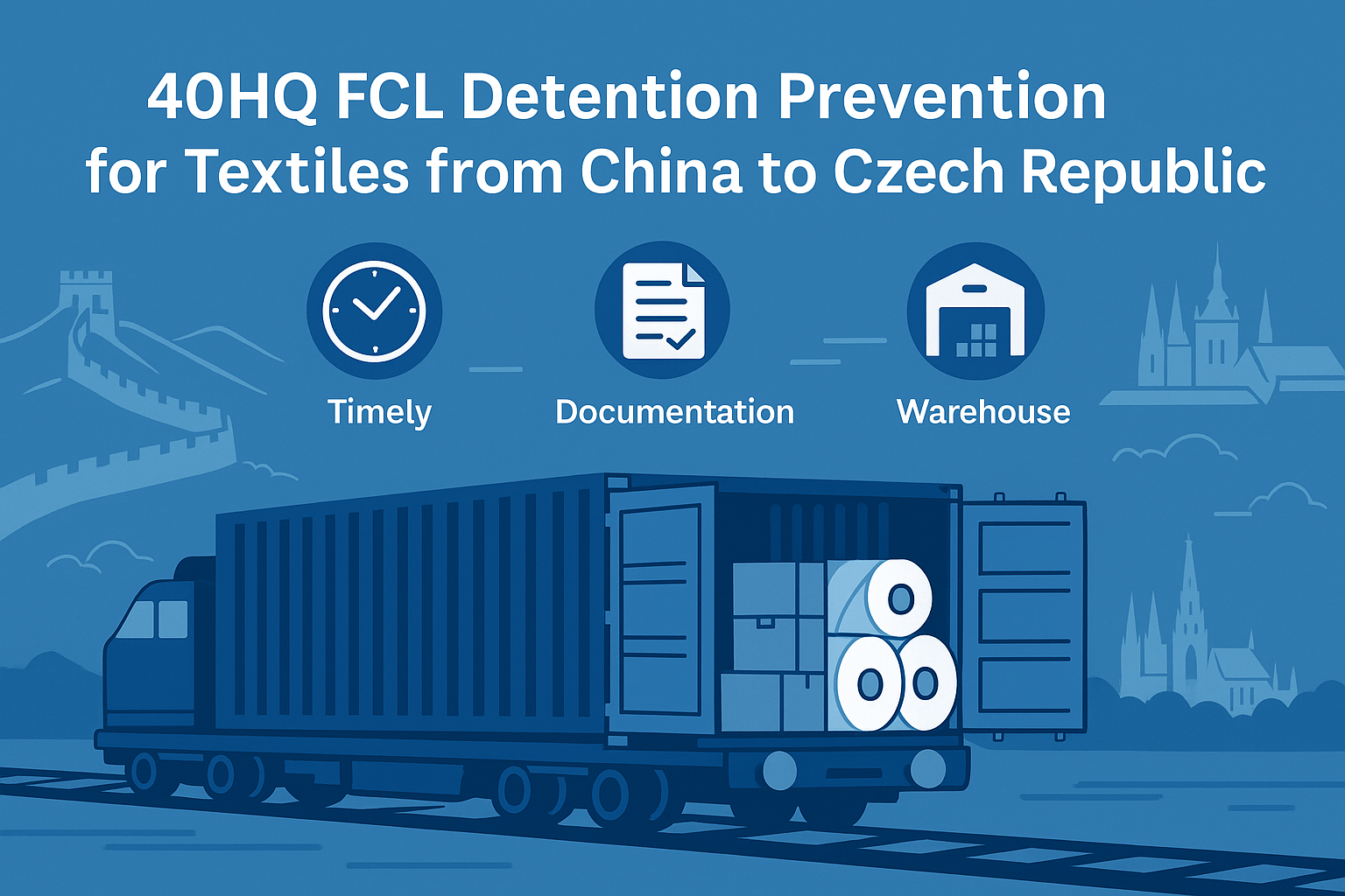 40HQ FCL detention prevention for textiles from China to Czech Republic