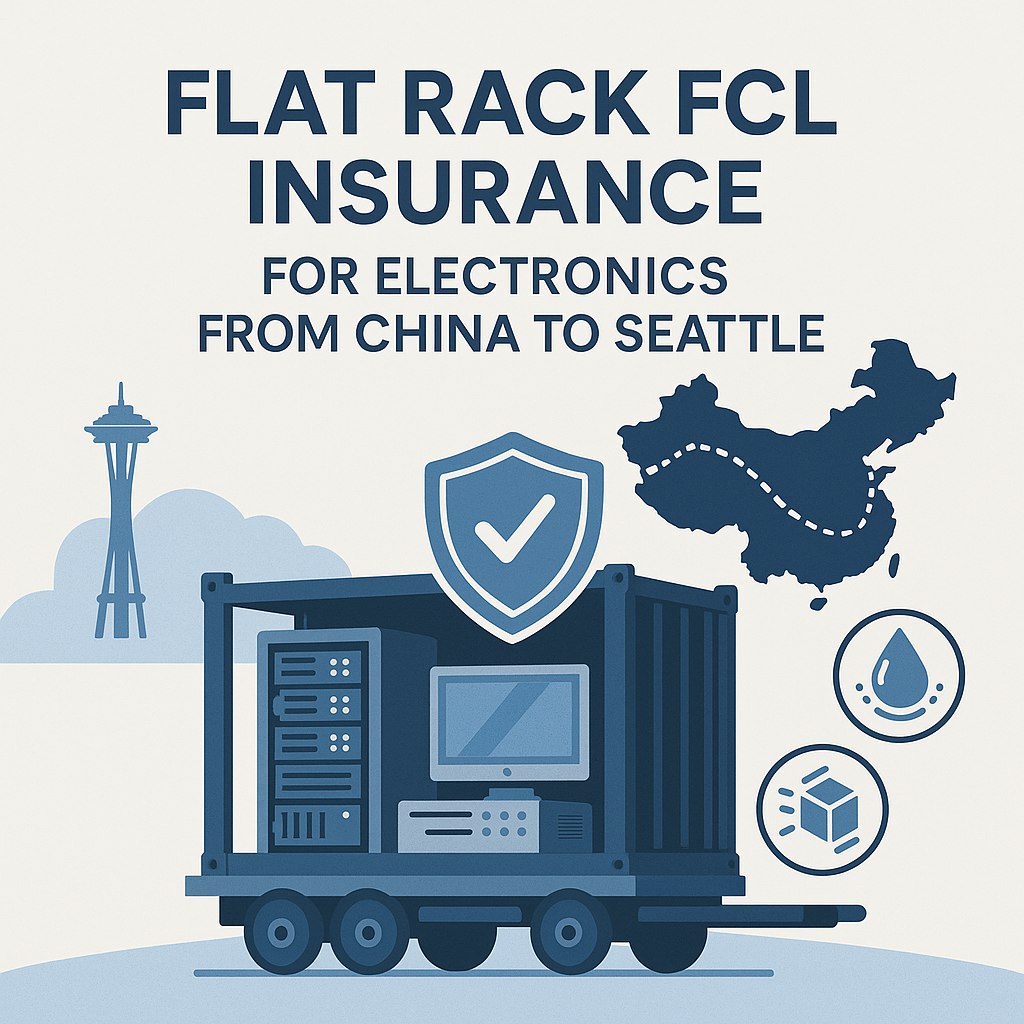 Flat Rack FCL insurance for electronics from China to Seattle