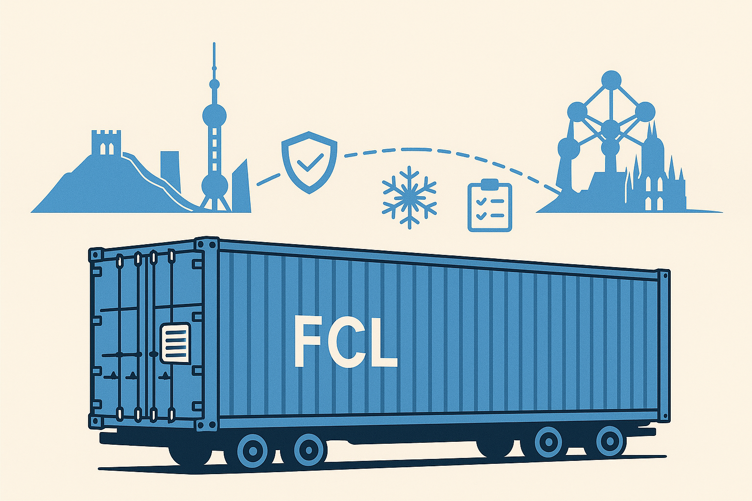 Reefer FCL insurance for hardware tools from China to Belgium
