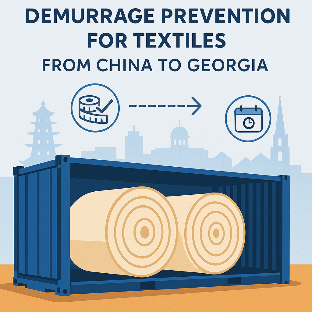 Open Top FCL demurrage prevention for textiles from China to Georgia