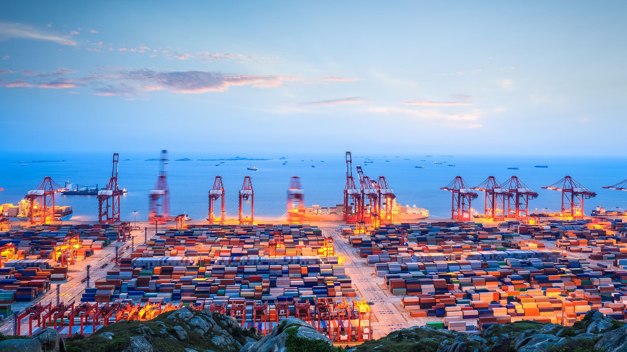 Open Top FCL sailing schedule for electronics from China to Netherlands