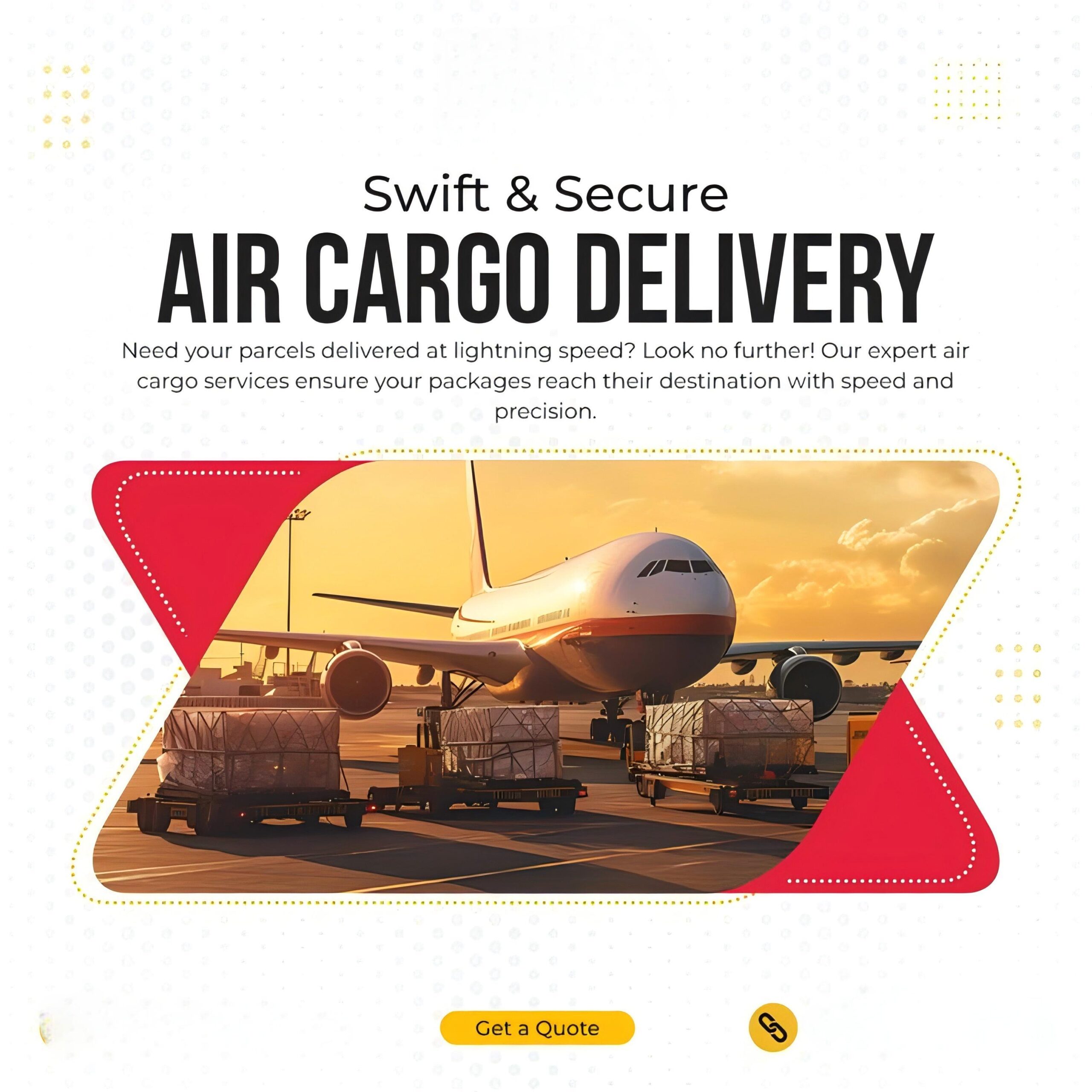 Infographic comparing sea and air freight options