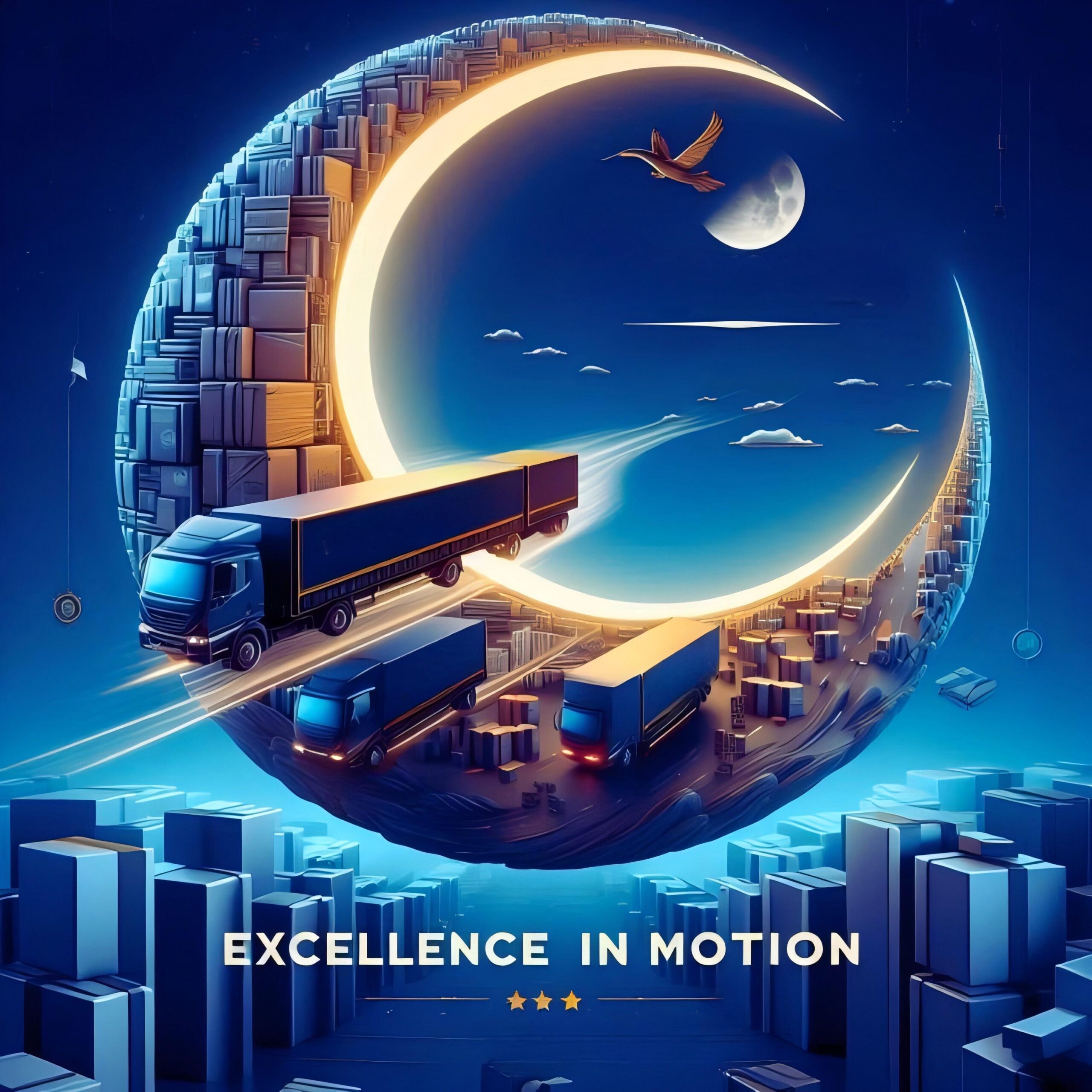 Shipping containers stacked at a bustling port terminal