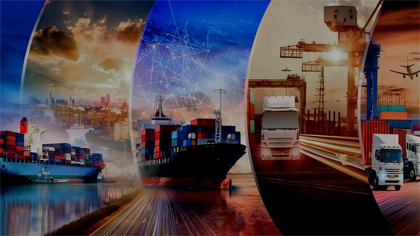 Infographic comparing sea, rail, and air freight routes from China to Poland