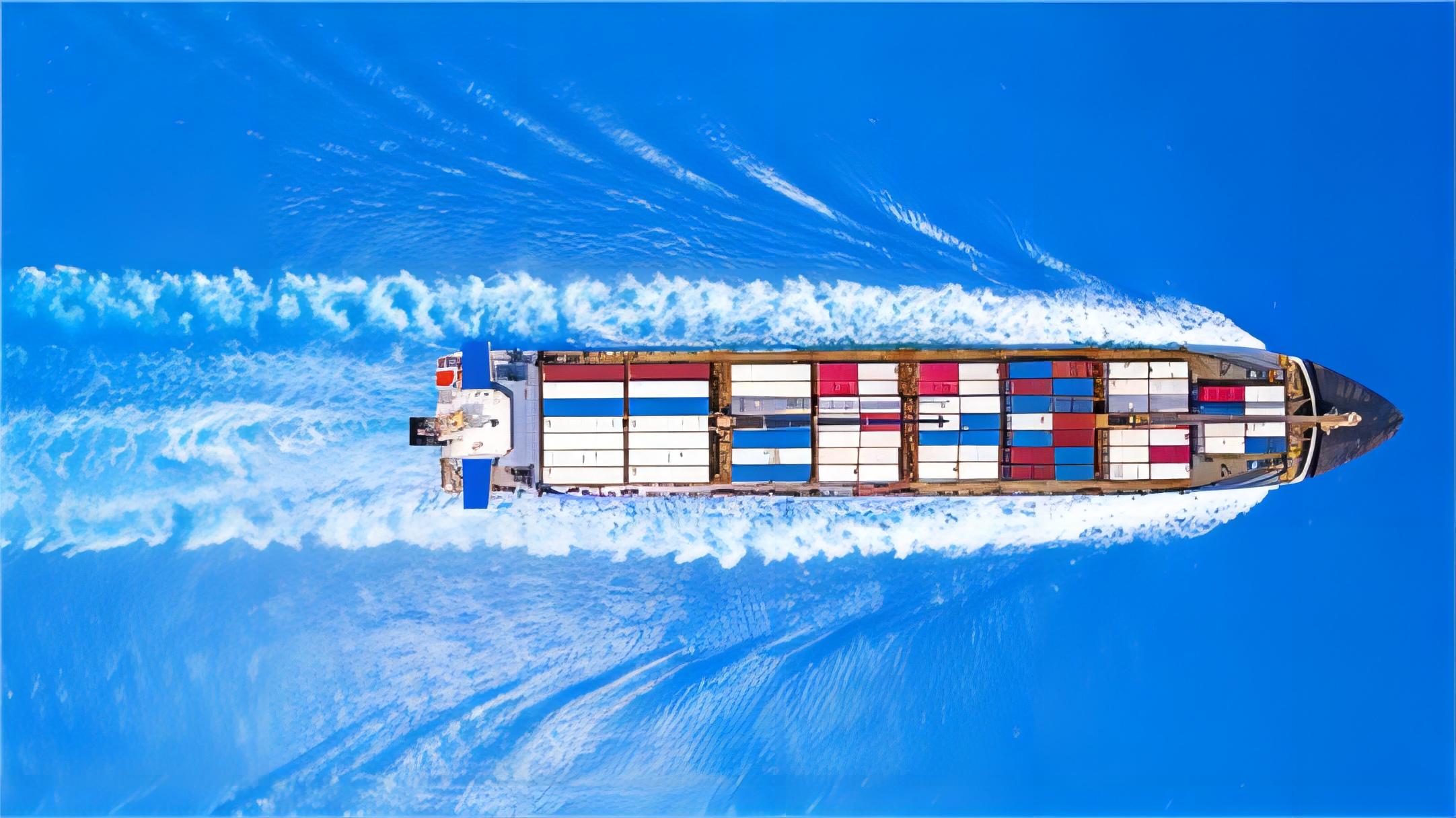 Infographic showing a typical FCL shipping process flow from factory to destination