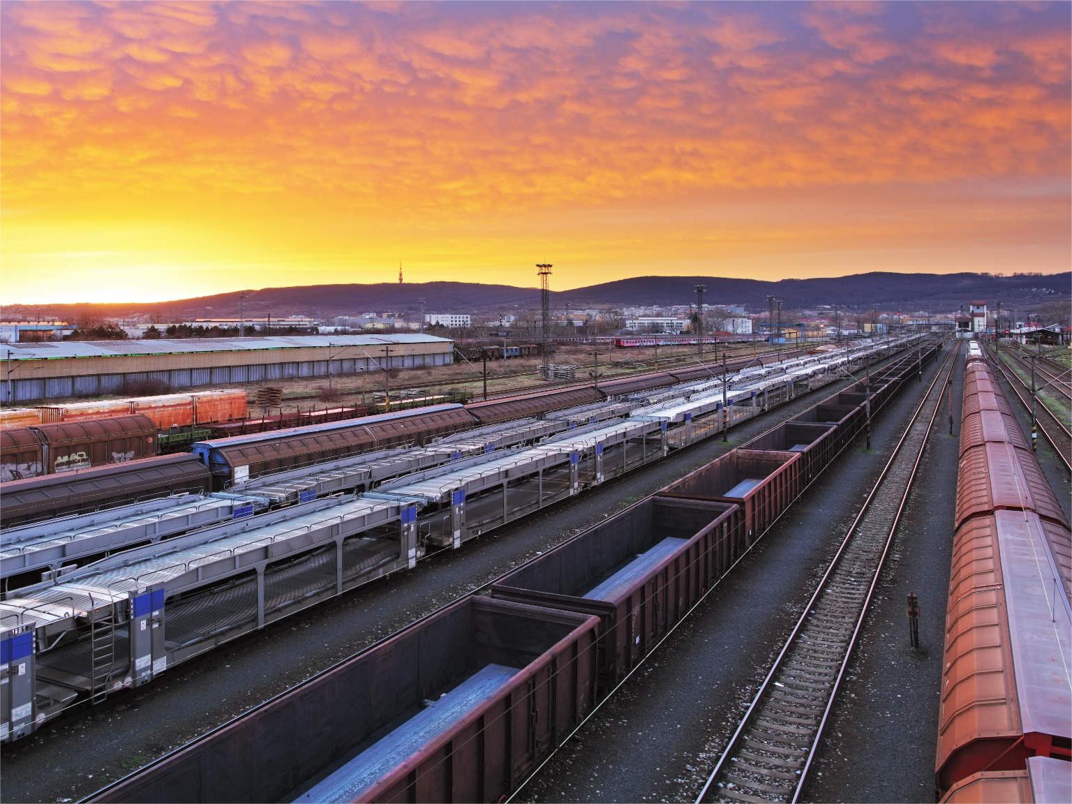 Various shipping methods: sea vessel, cargo plane, freight train