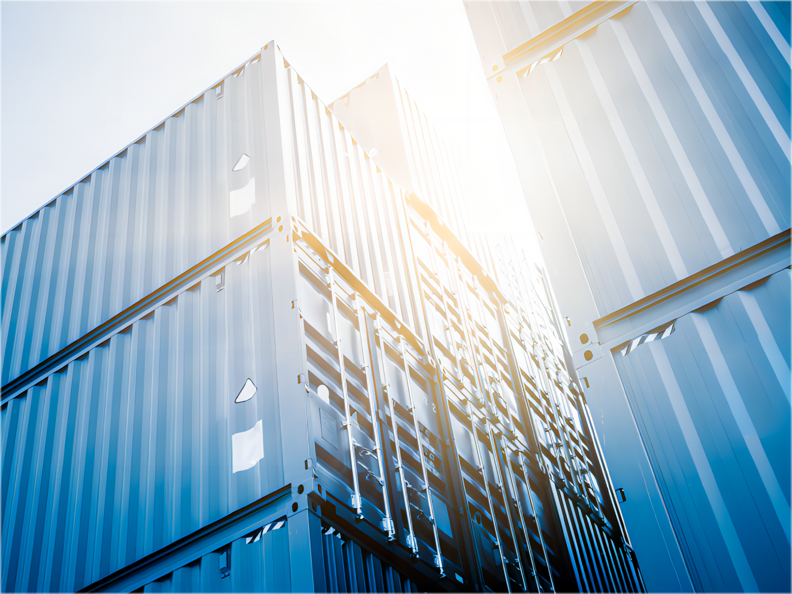 Open top container being loaded with oversized cargo