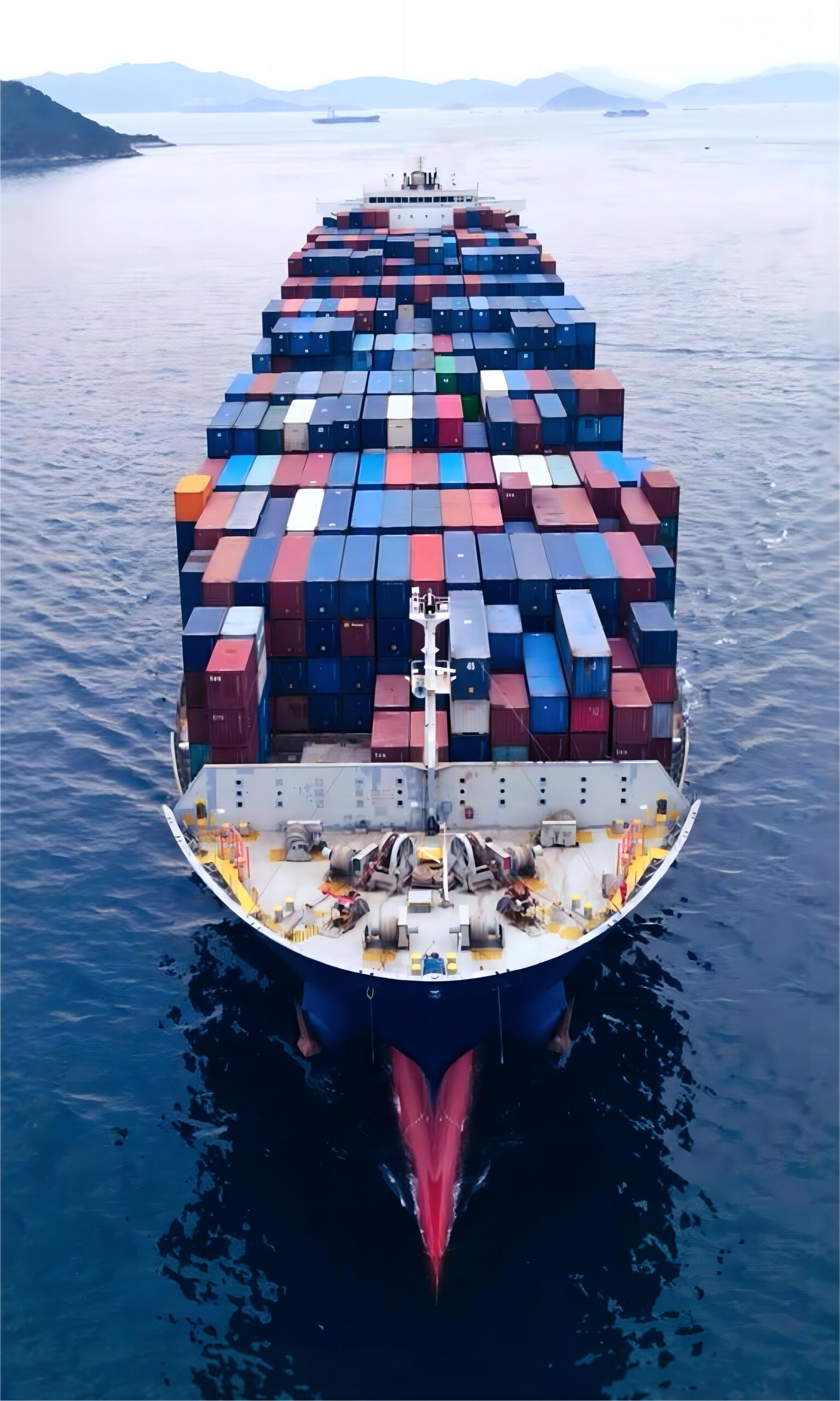 Solar panels stacked inside a shipping container