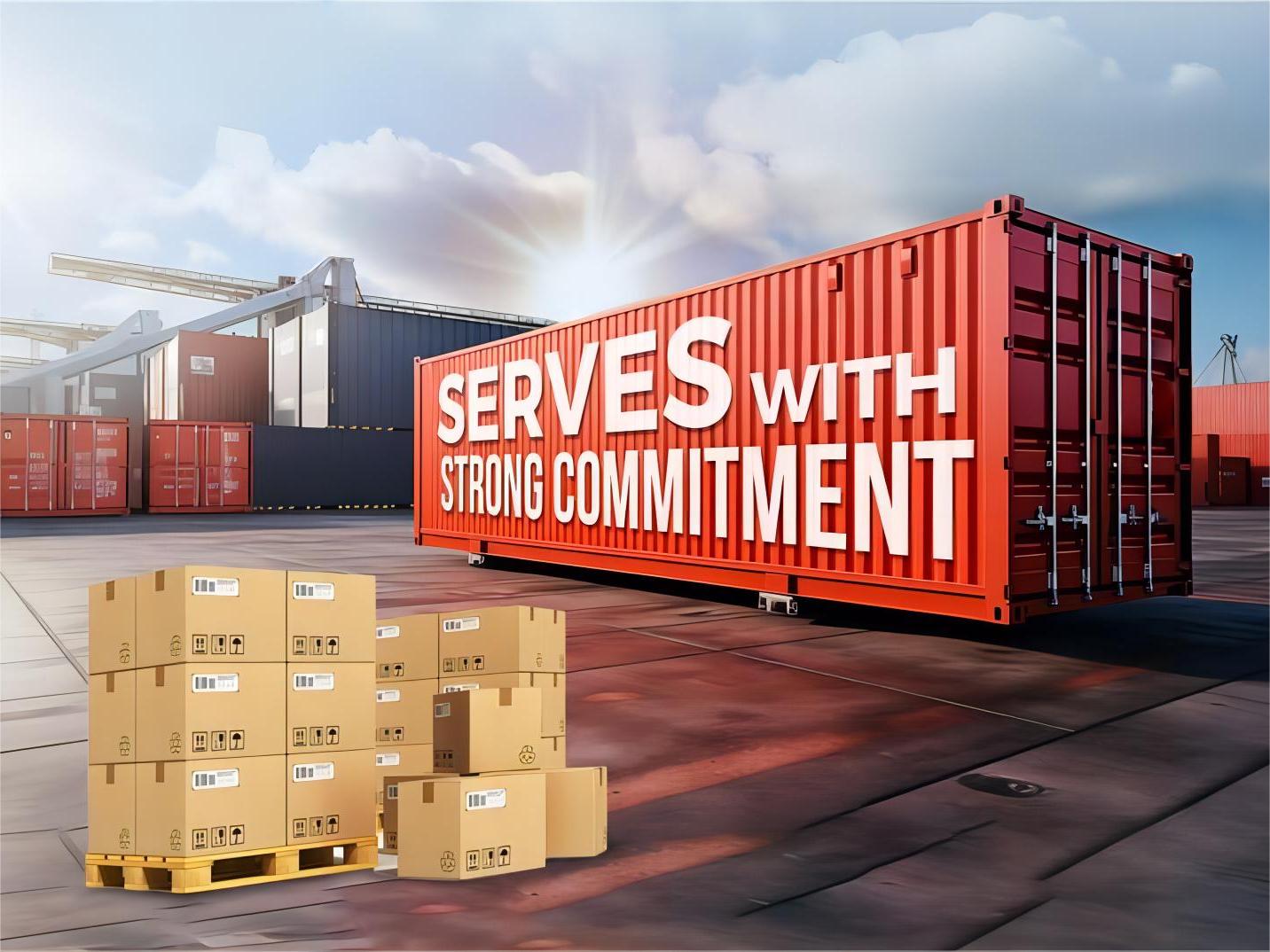 40GP FCL container loaded with toy boxes at a Chinese port