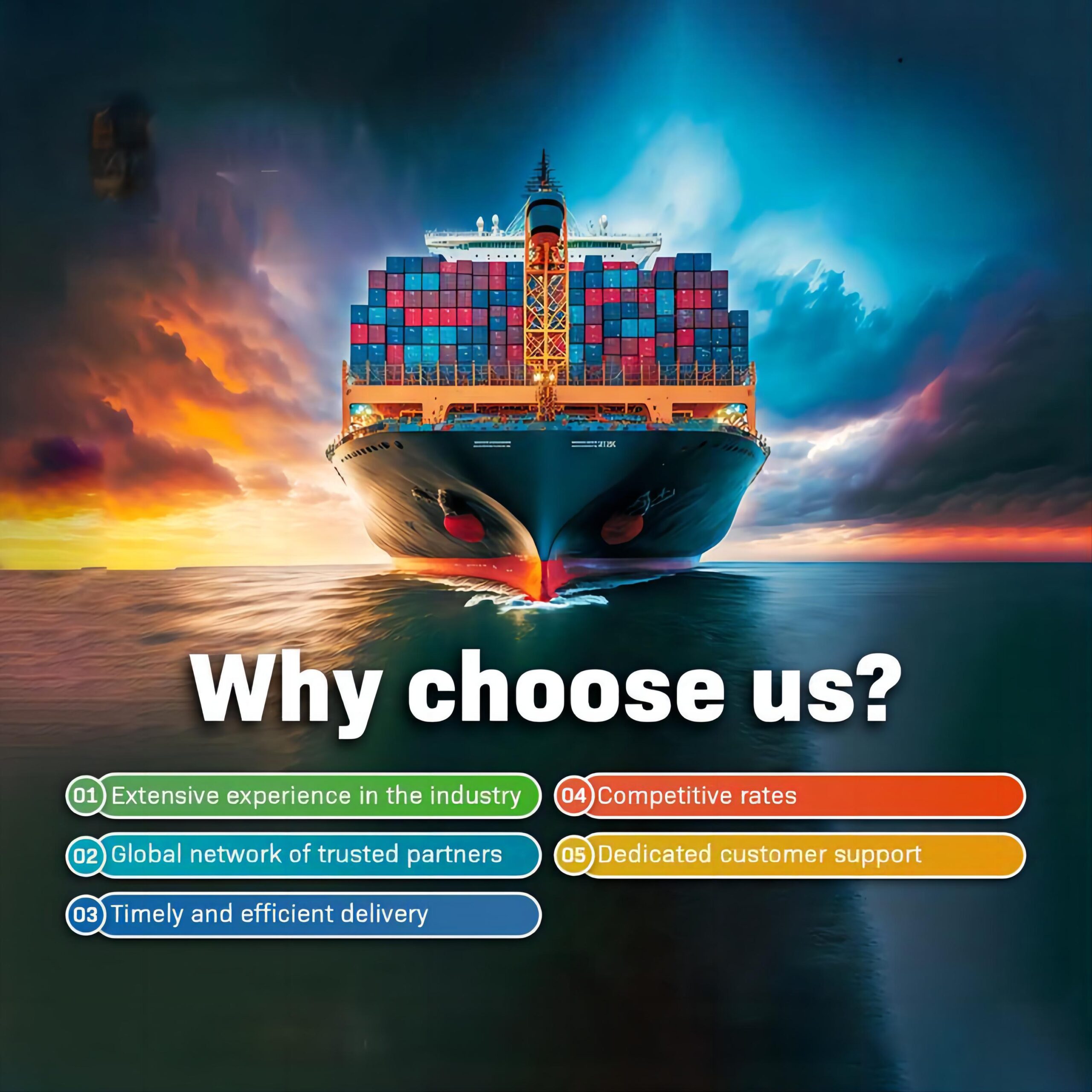 Shipping containers and solar panels at a port