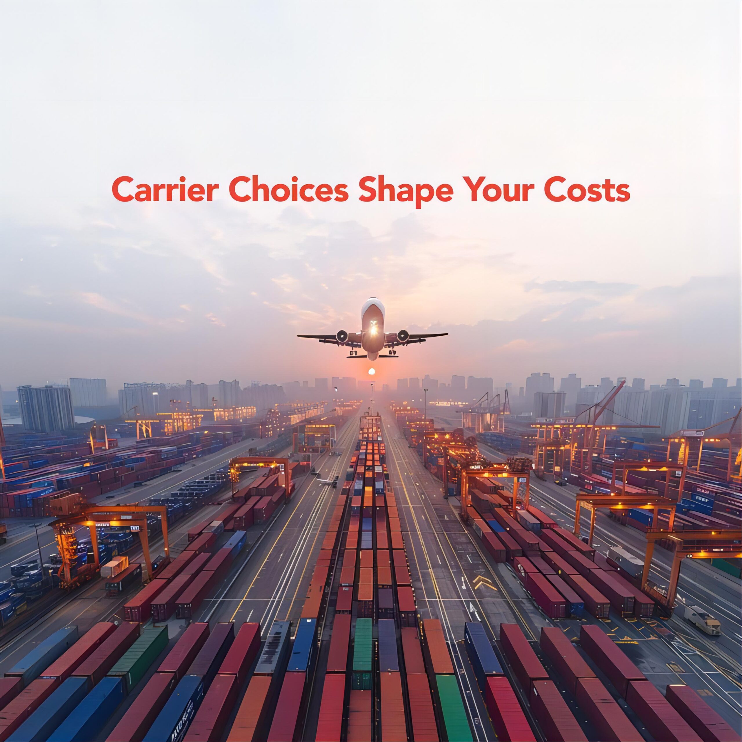 Comparison chart of different shipping methods