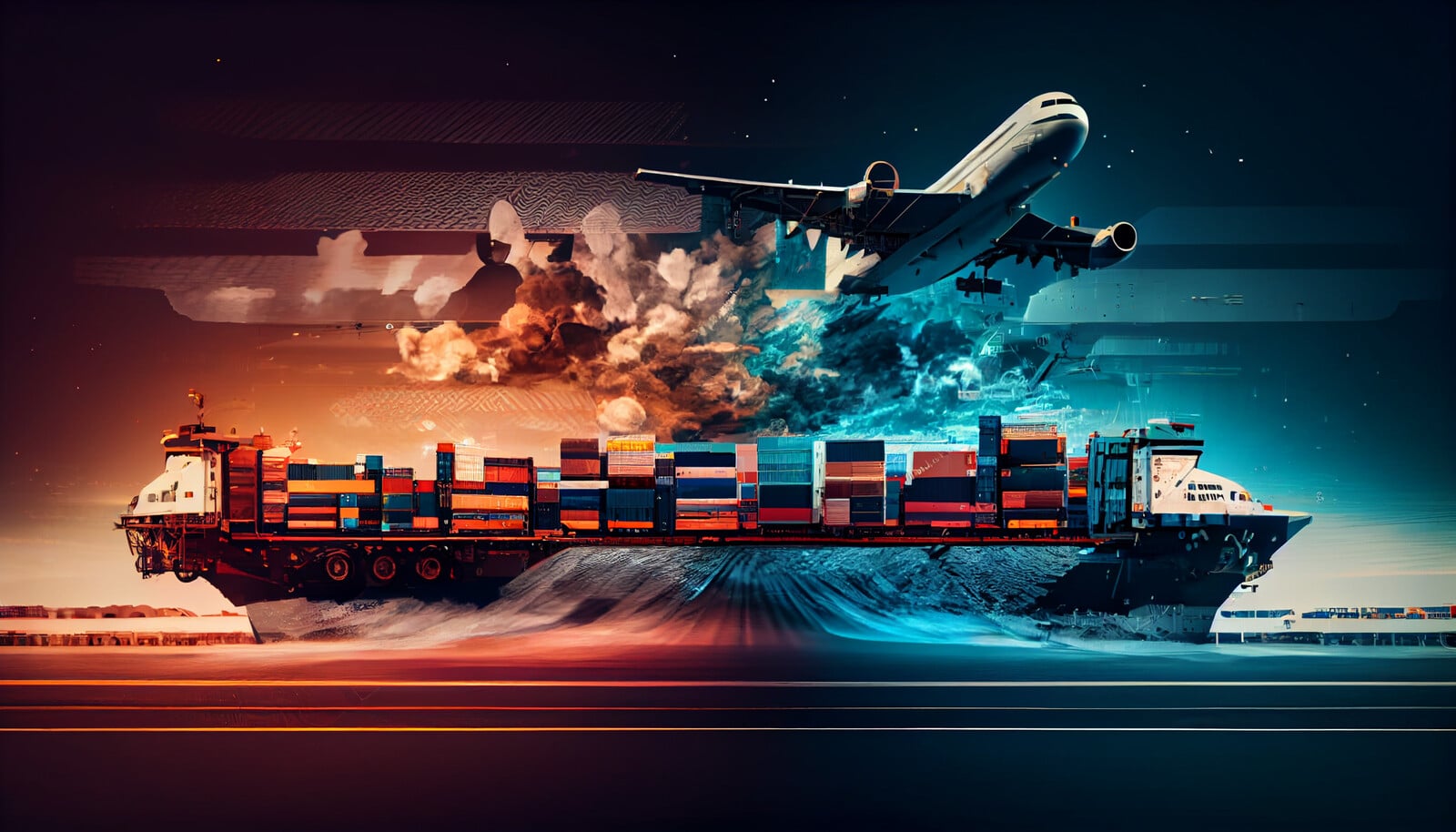 Shipping containers at a port, illustrating global trade routes