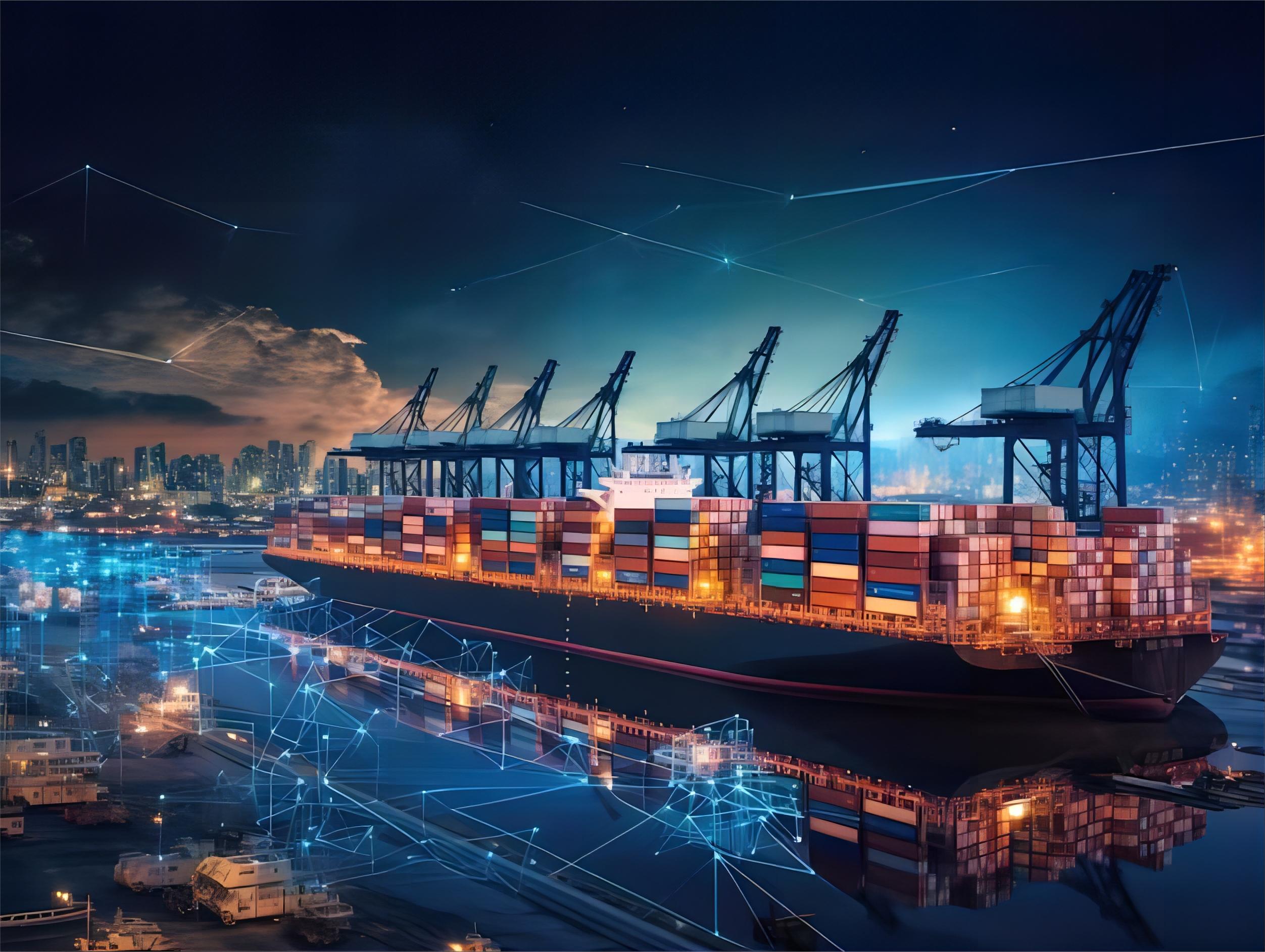Case study illustration of textile cargo arriving at Hamburg port