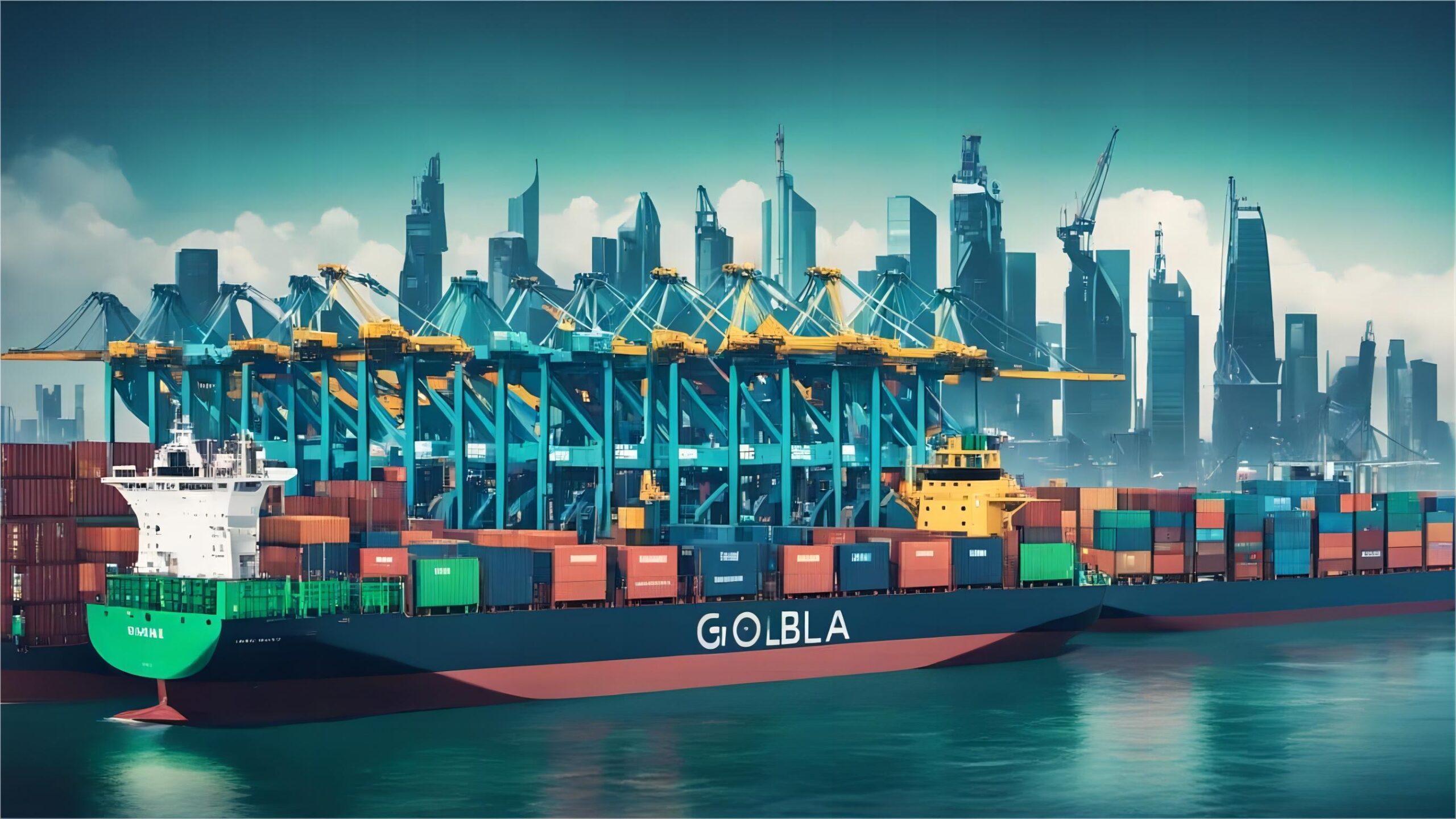 Logistics professional reviewing shipping documents for lighting imports