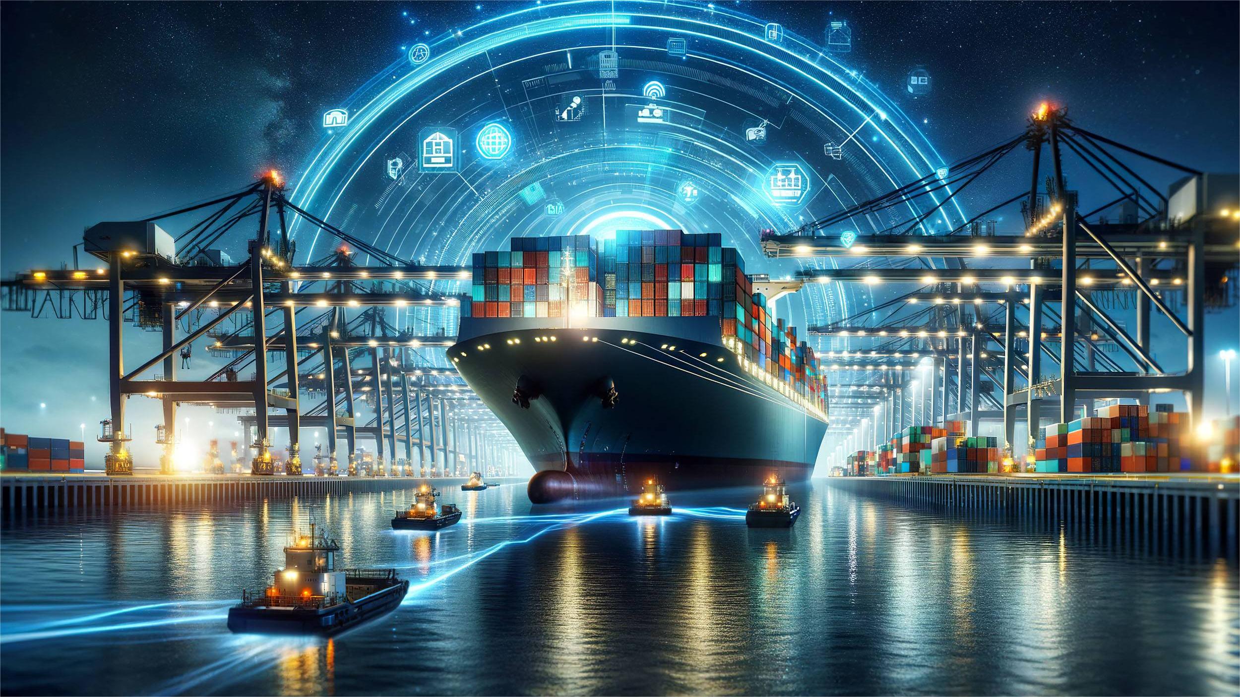 A large container ship carrying FCL cargo from China to Germany