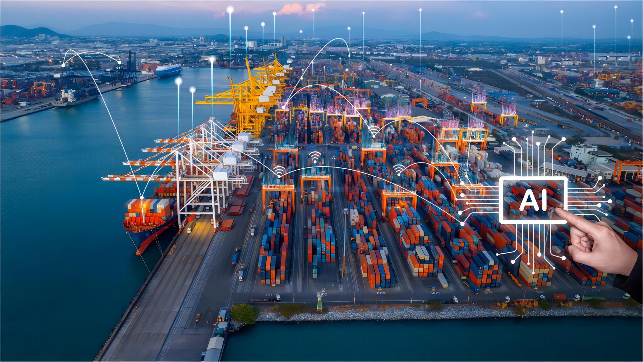 Professional logistics team managing container shipments