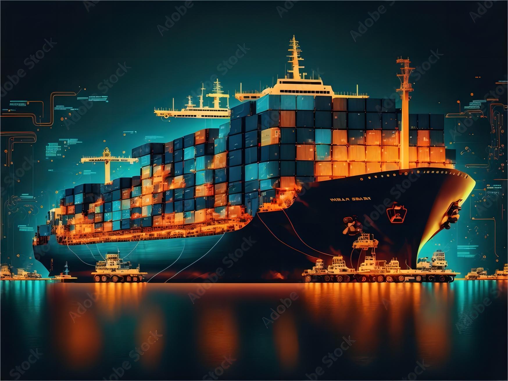 Logistics professional reviewing customs documentation for electronics