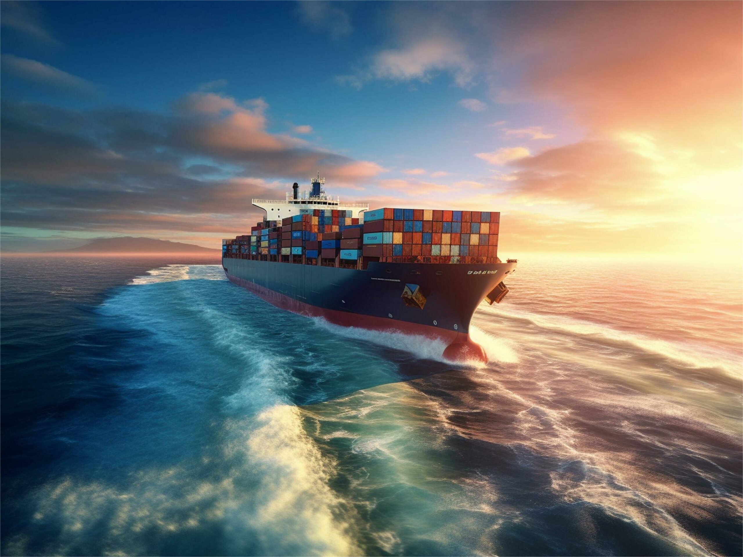 A 20GP container being loaded onto a cargo ship for transport to Spain