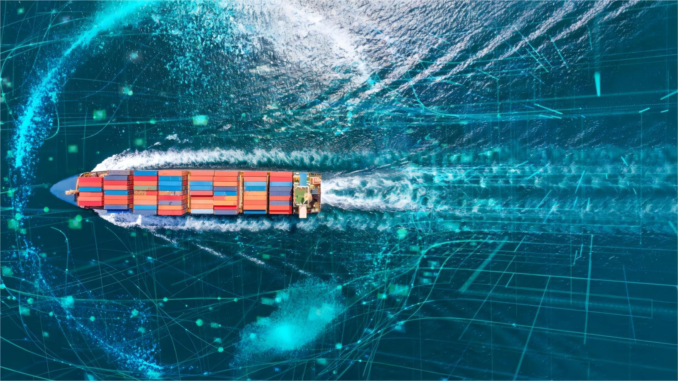 Global supply chain map showing route from China to Savannah