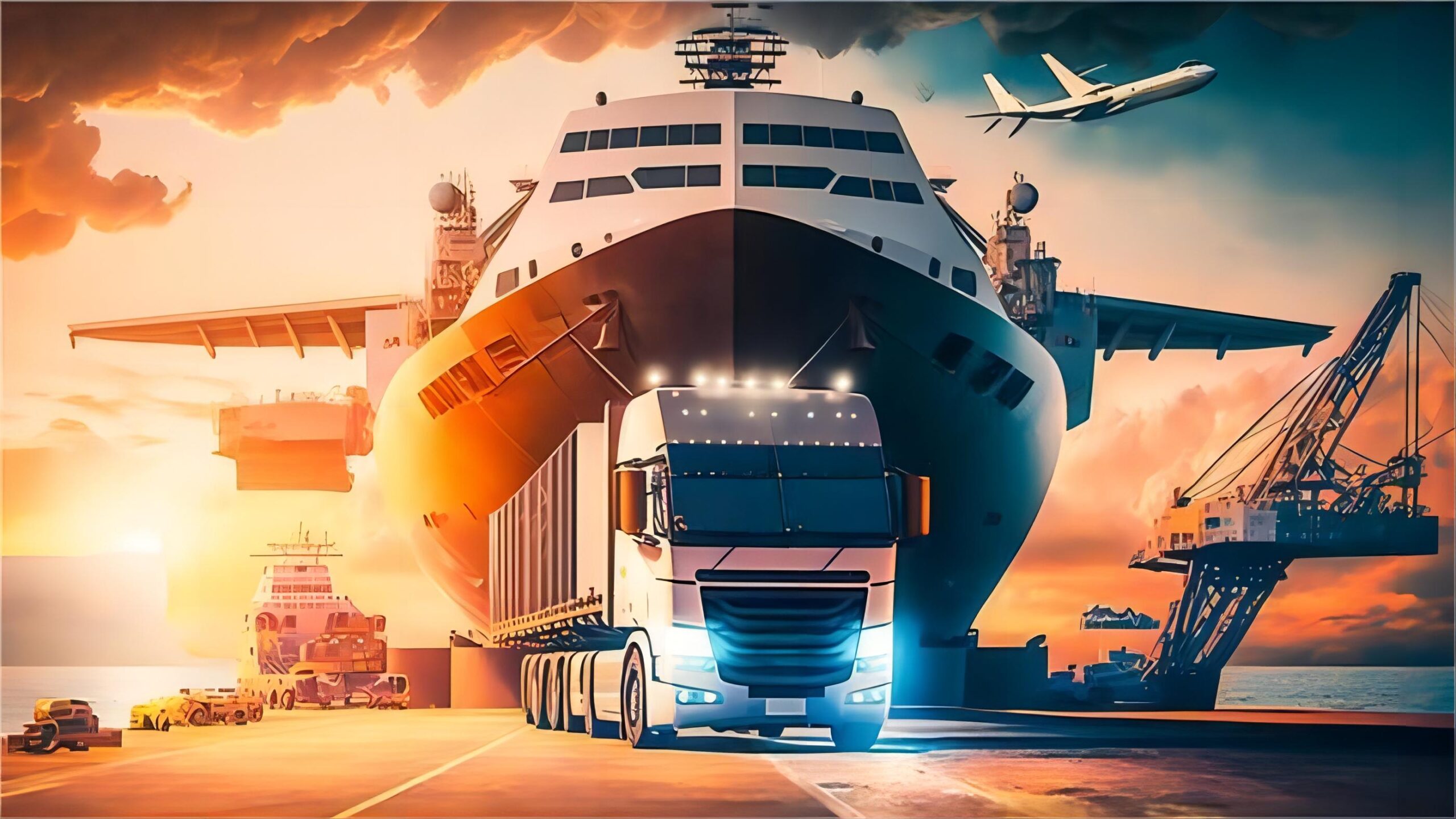 Large shipping vessel carrying 40HQ containers for furniture export