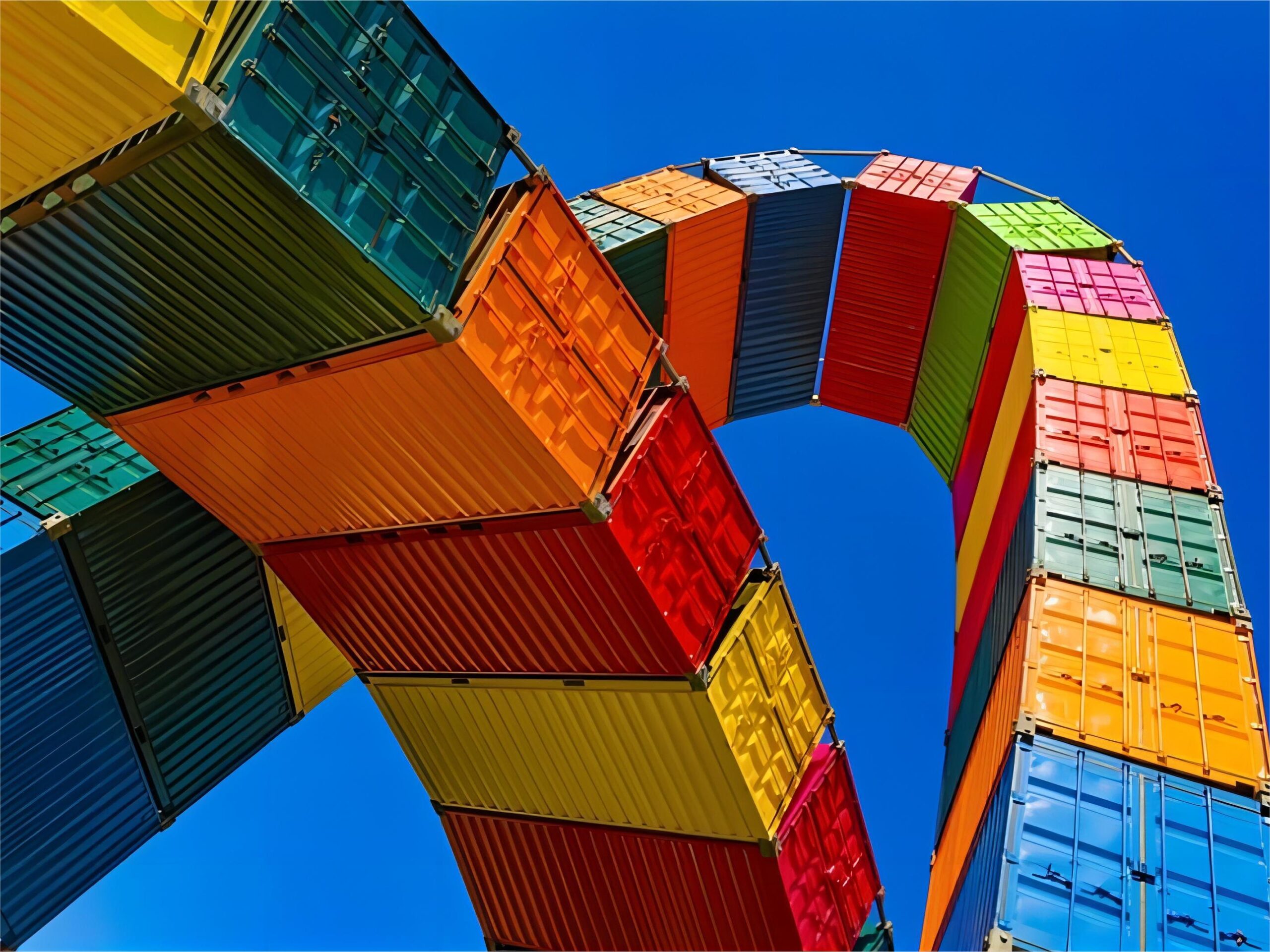 Large cargo ship carrying 40GP containers for lighting exports