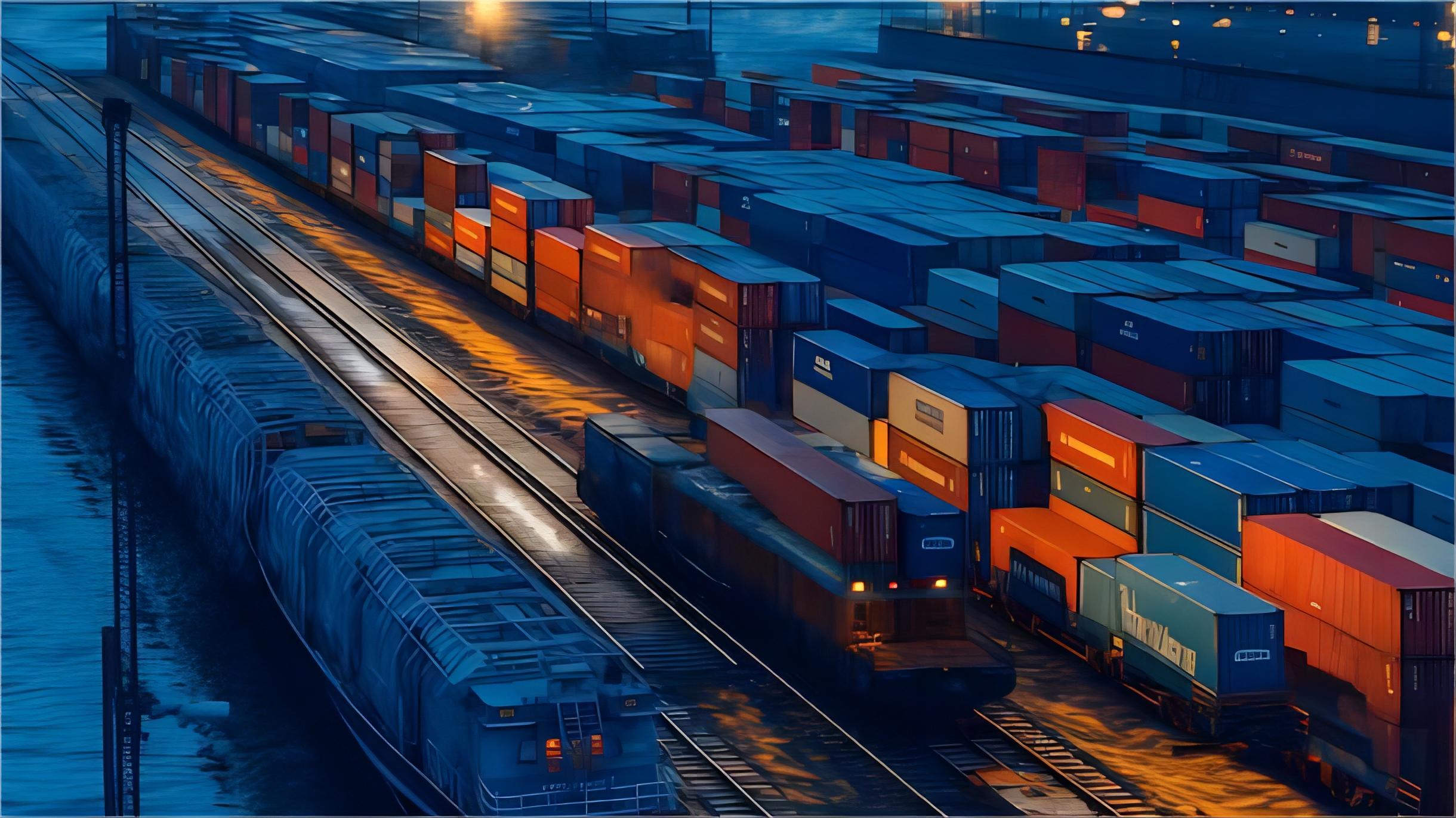 Logistics professional overseeing solar panel cargo handling