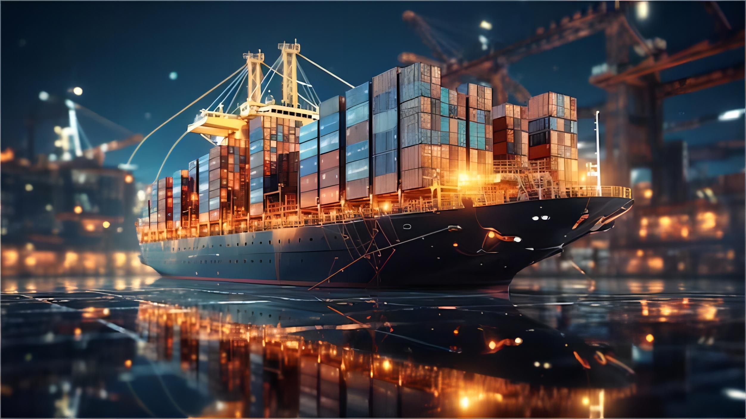 Logistics manager reviewing shipping documents for textile cargo