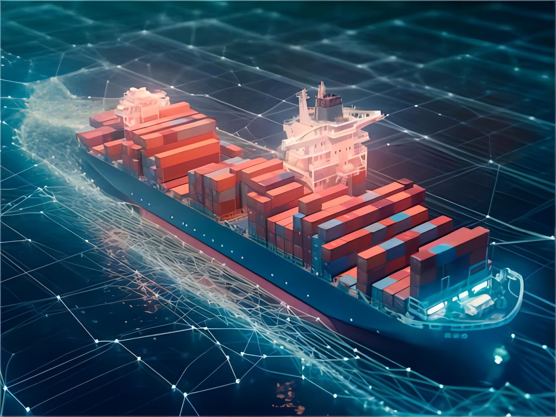 Map illustrating shipping routes from China to Ireland