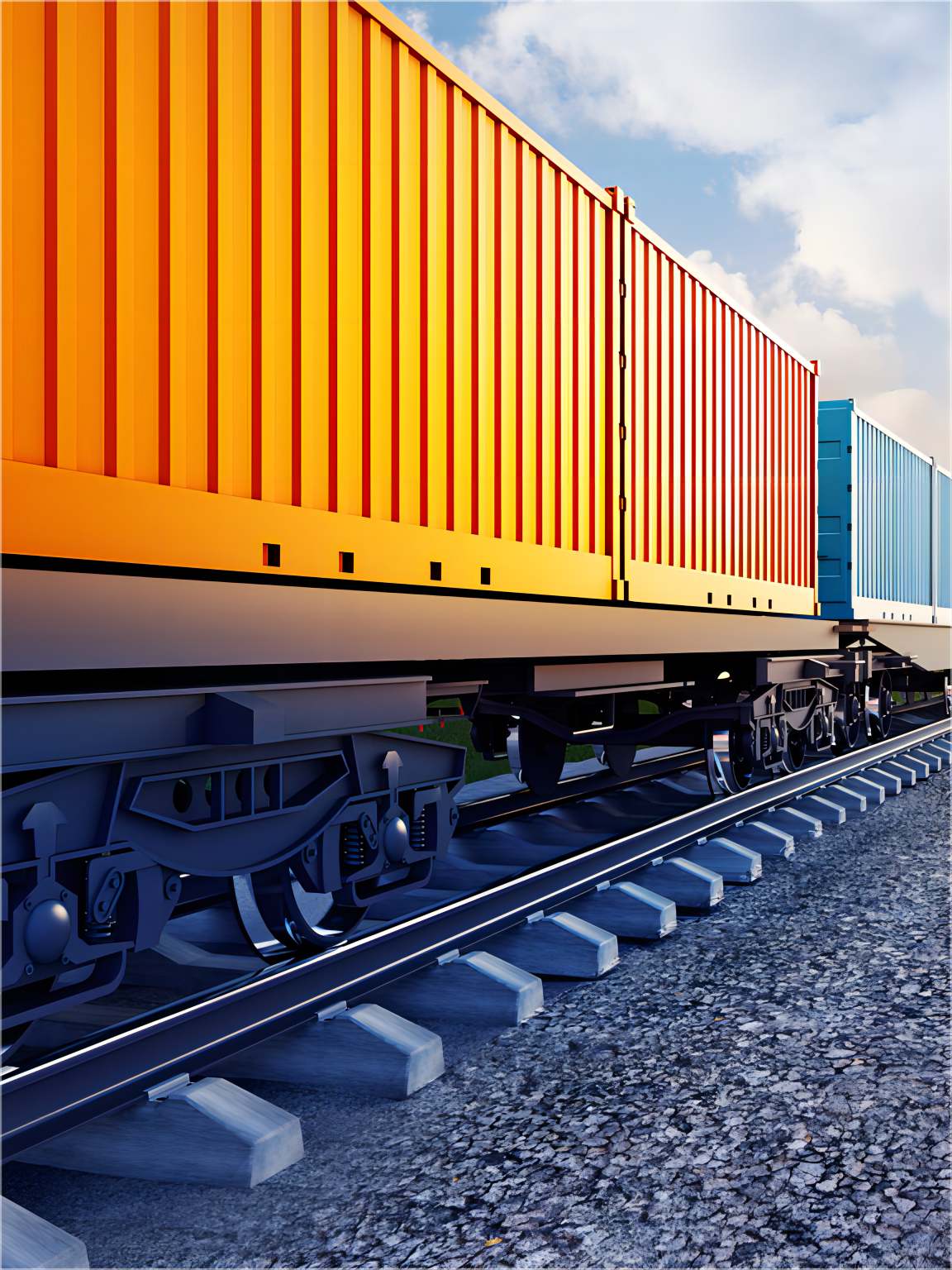 Flat rack container being loaded with textile machinery at a Chinese port