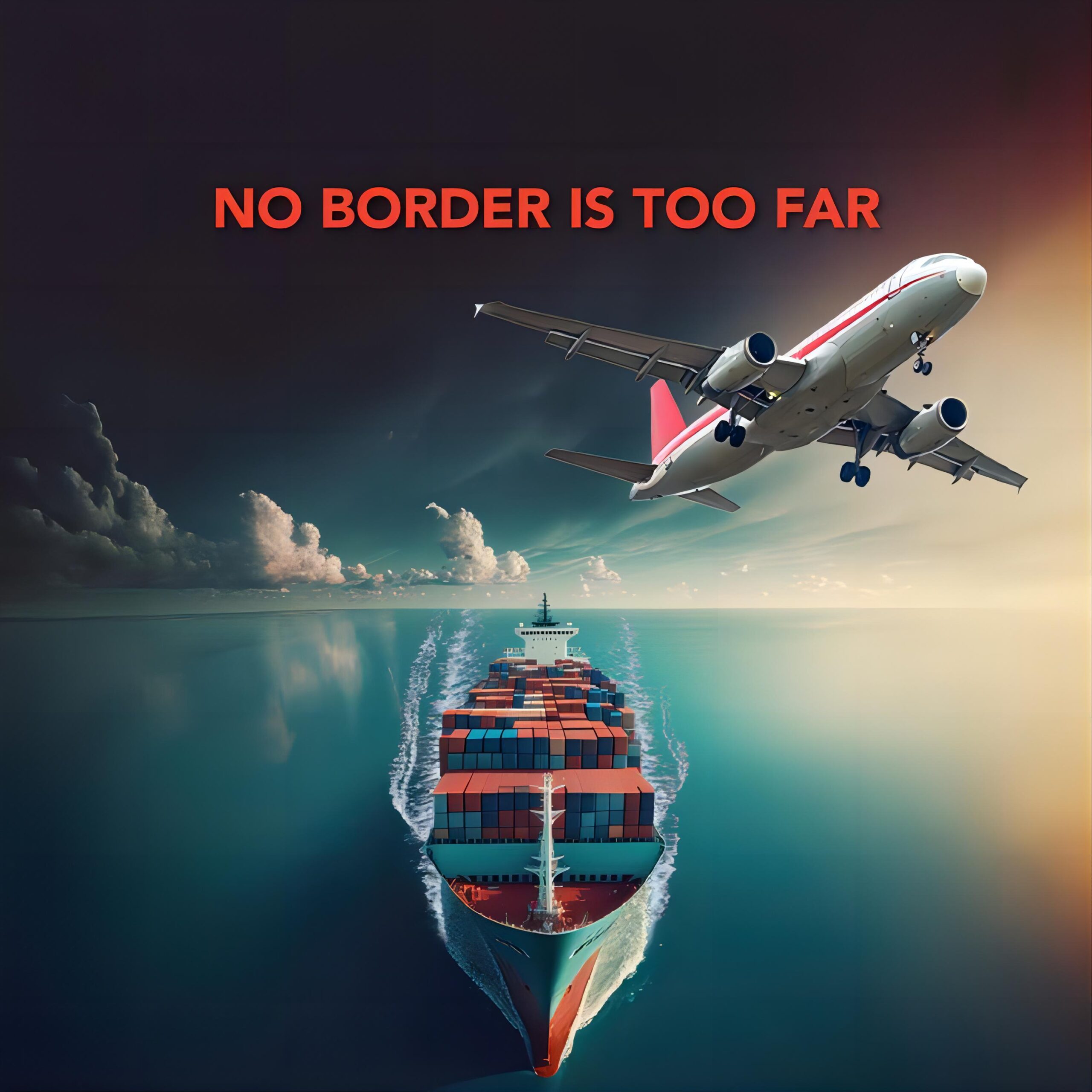 Logistics map showing the sea route from China to the Port of Poti in Georgia