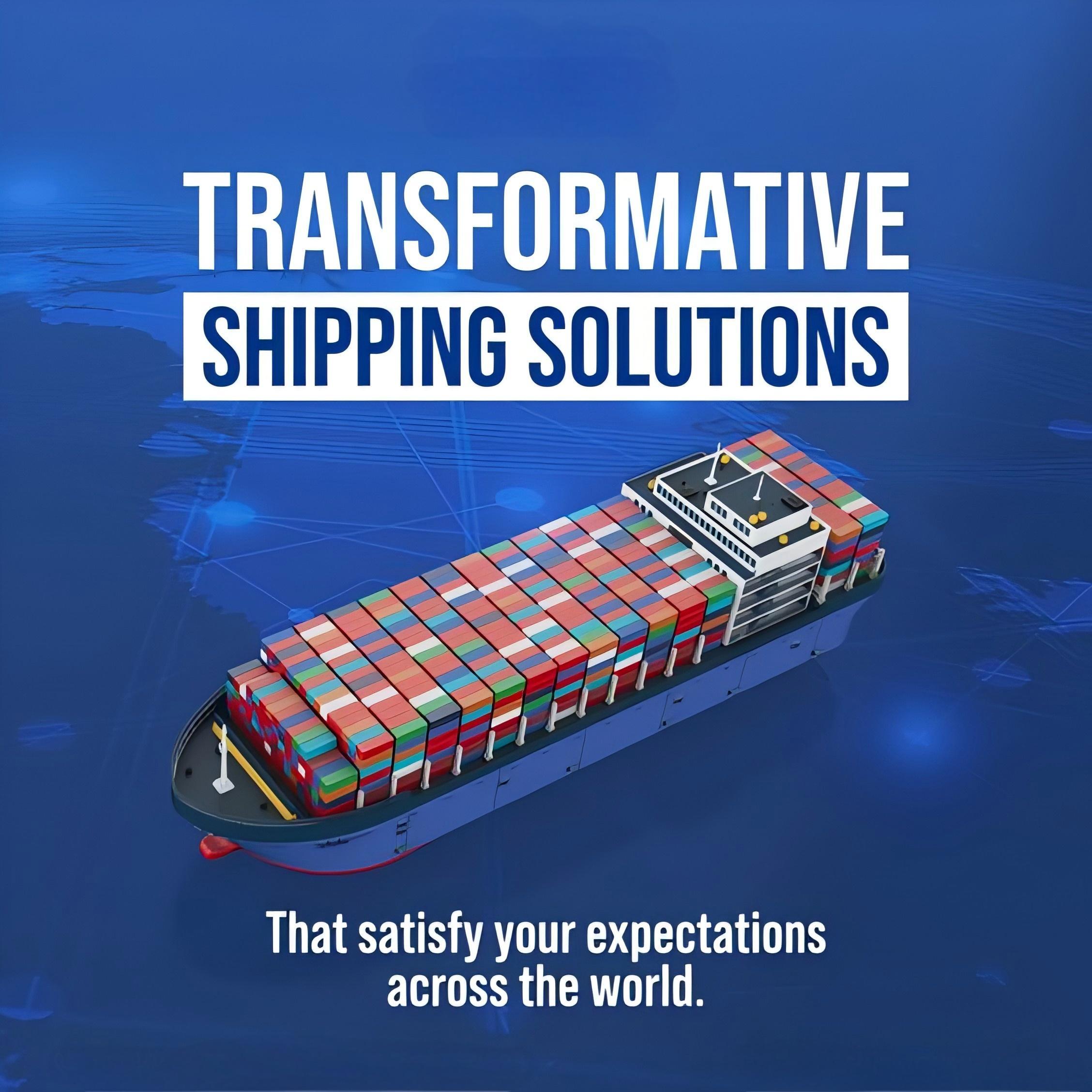 Map showing maritime shipping routes from China to USA East and West coasts