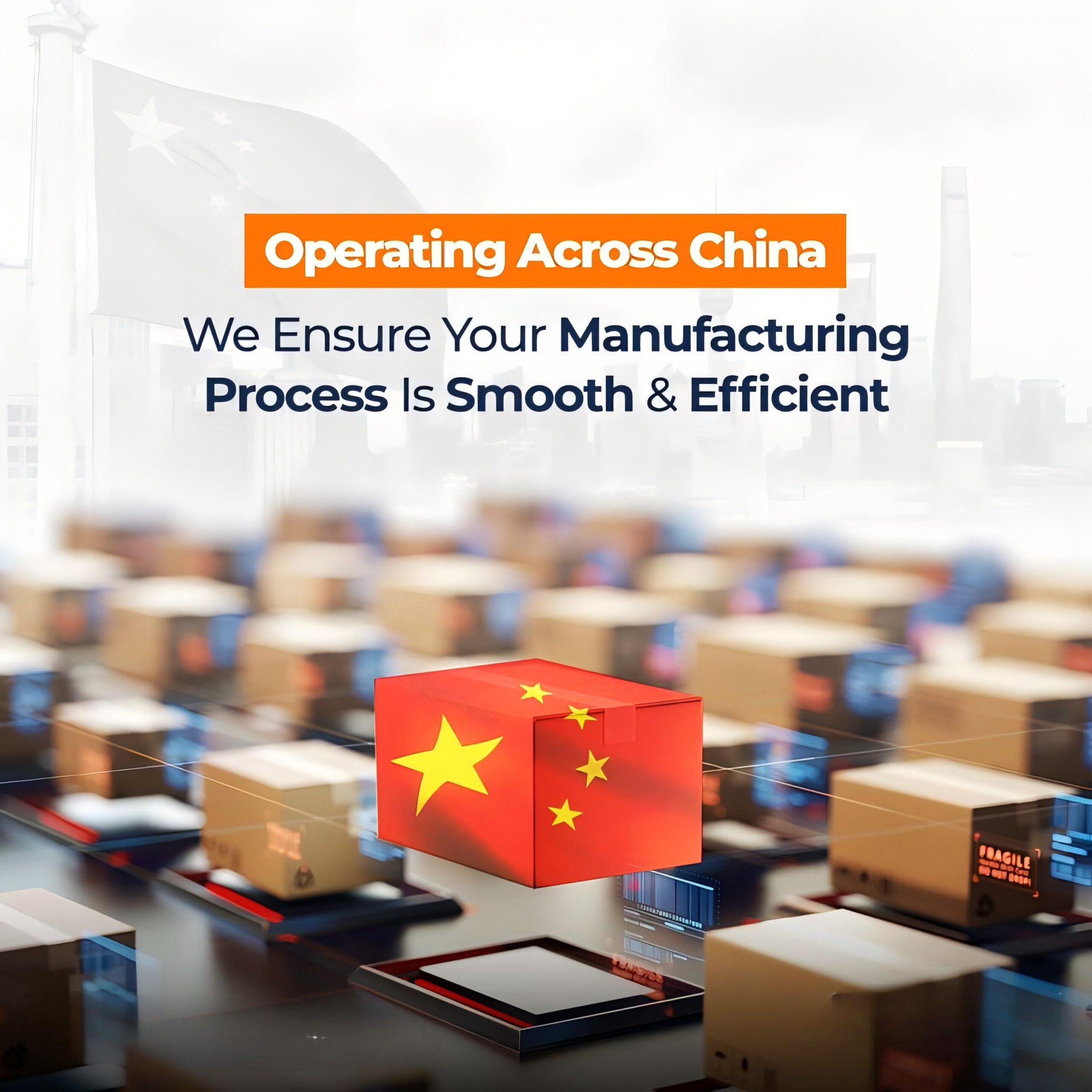 Logistics professional managing cargo from China