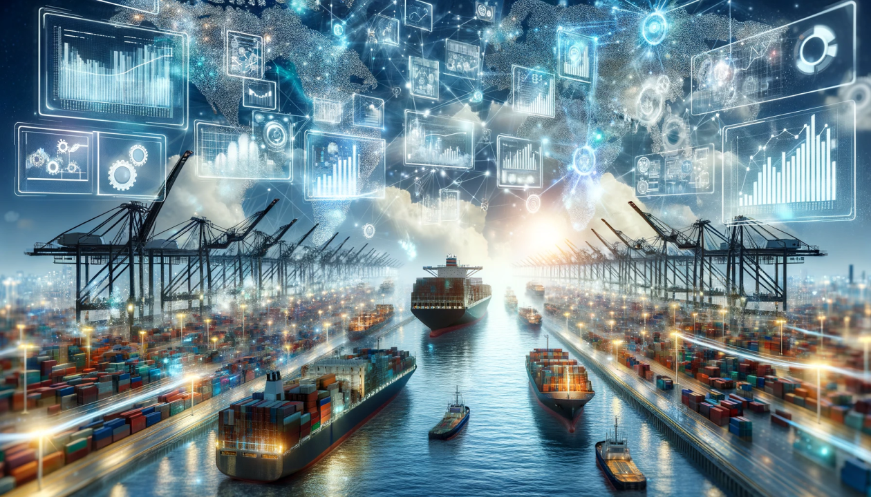 Logistics professional managing international shipping documents