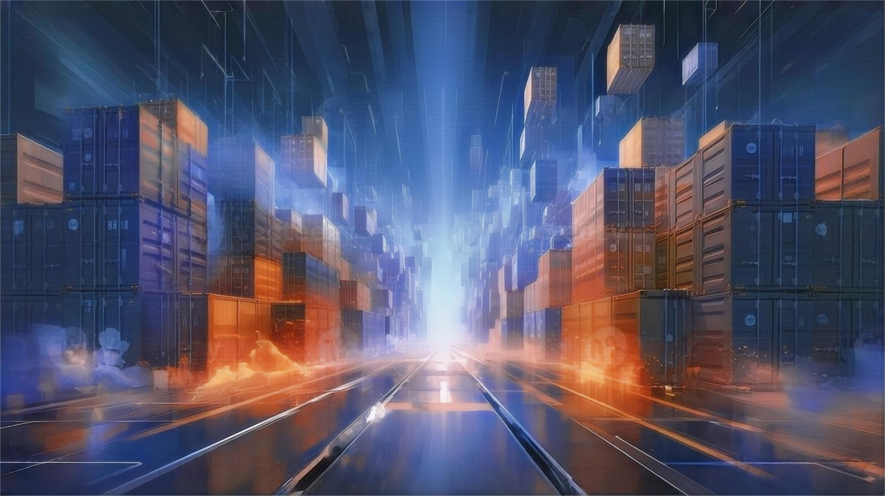 Container ship carrying textile cargo from China to Belgium