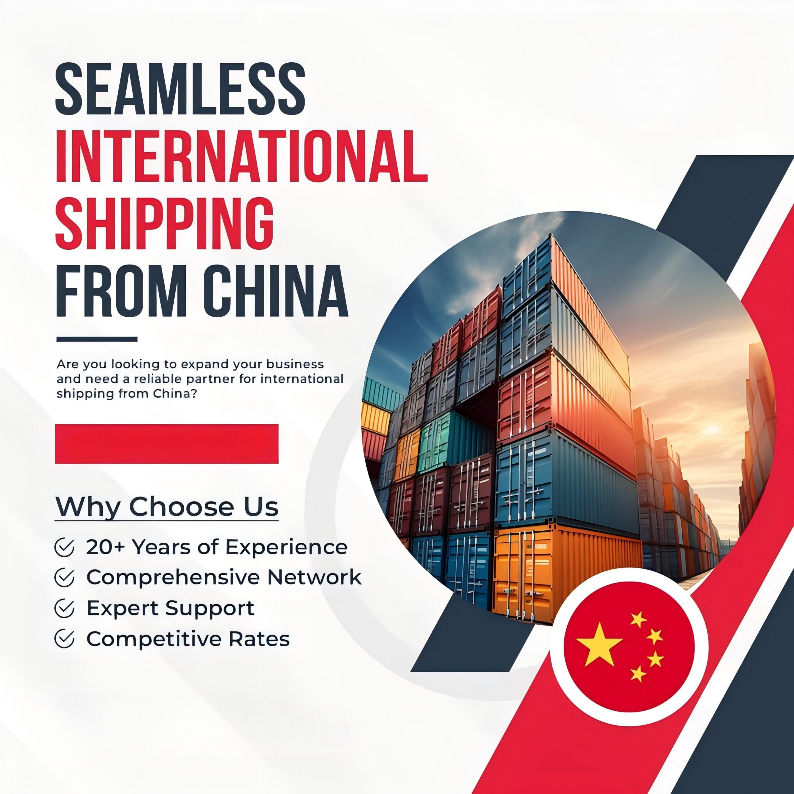 Comparison chart of shipping methods for hardware tools from China