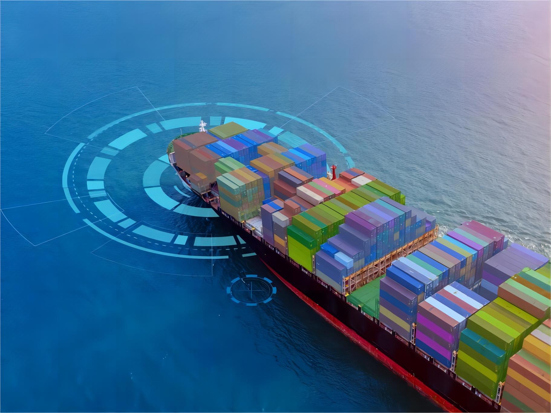 Cargo ship at Hamburg port representing shipping from China to Germany