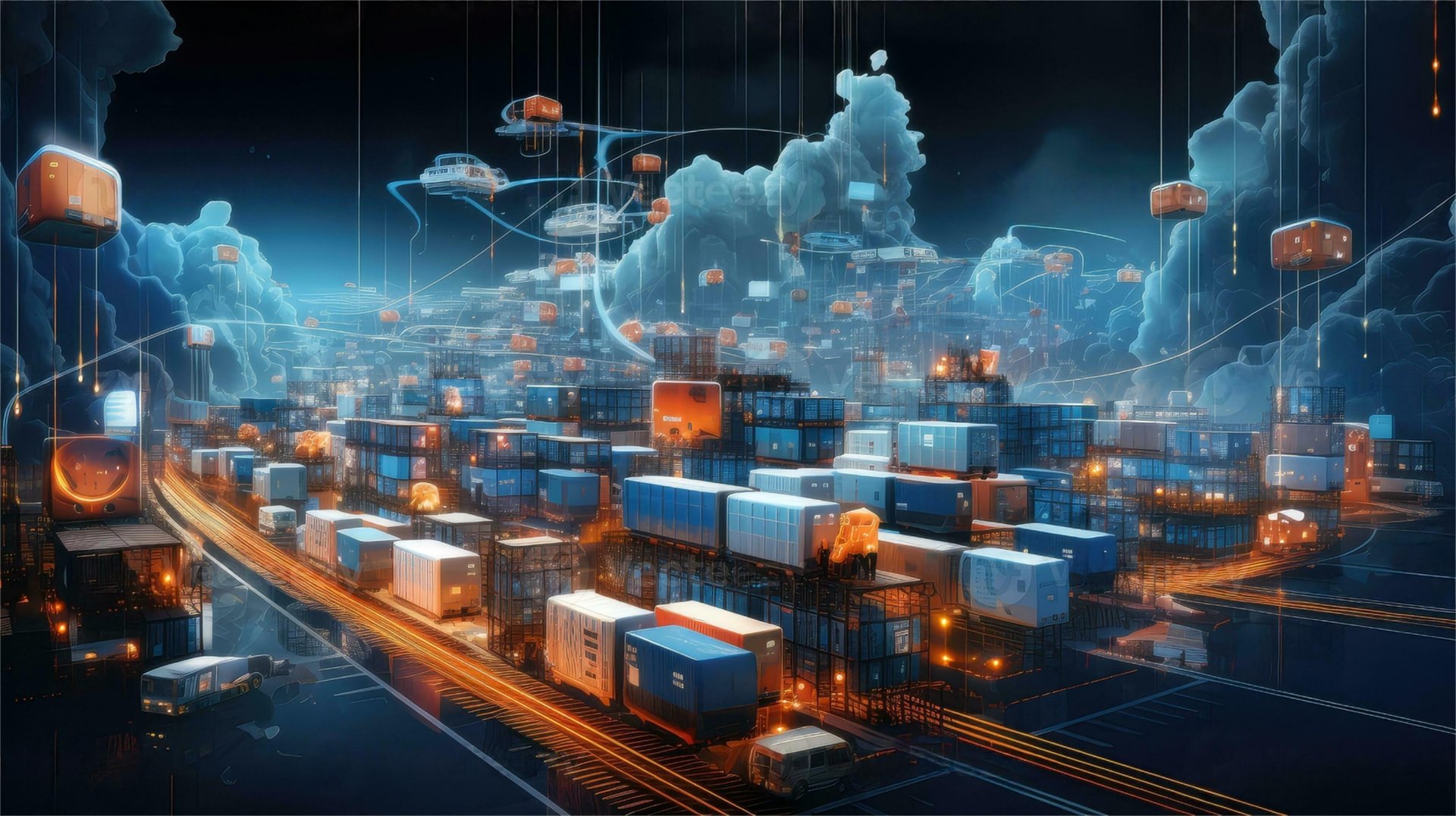 Logistics expert monitoring high priority cargo shipment tracking