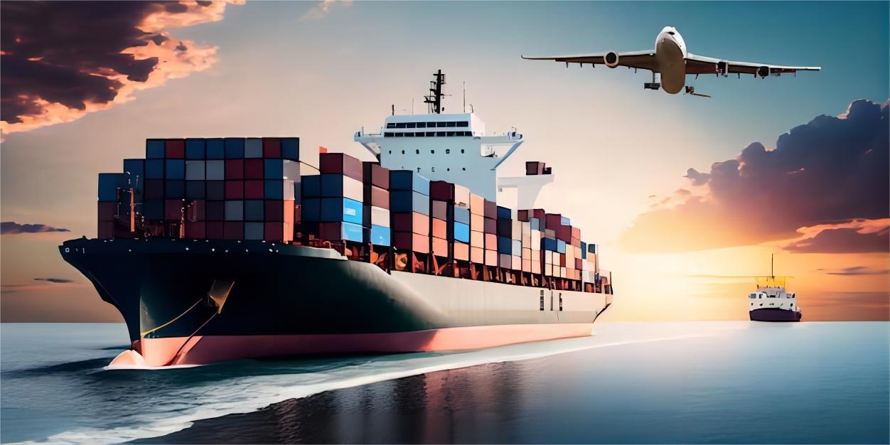 Commercial shipping container loading at a major Chinese port