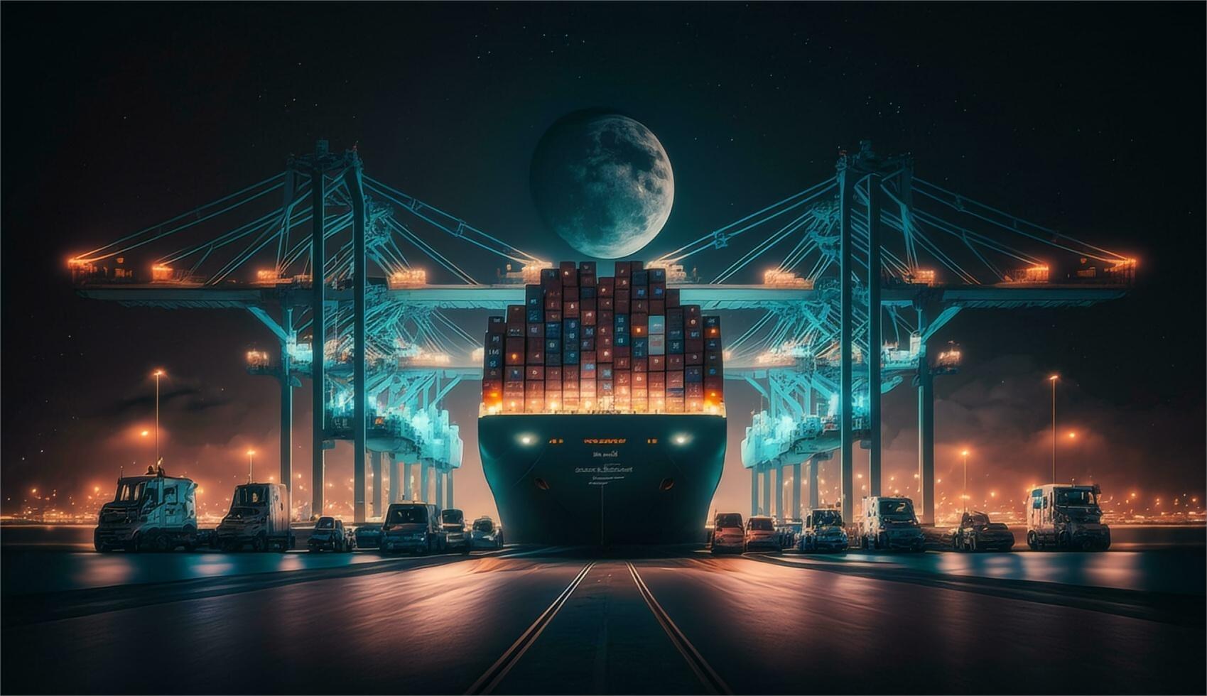 Logistics manager analyzing shipping routes